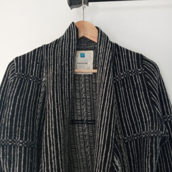 Anthro Sparrow S Lambswool Open Sweater - Picture 4 of 10